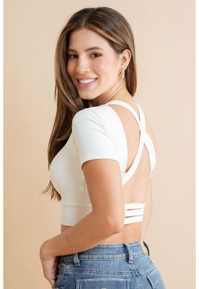 Crop Top Irhiza Blanco Ragged Pf31122321