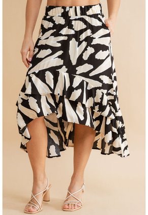 Falda Dhoily Negro Ragged Pf31320356