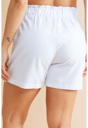 Short Lino Emilia Blanco Ragged Pf31340224