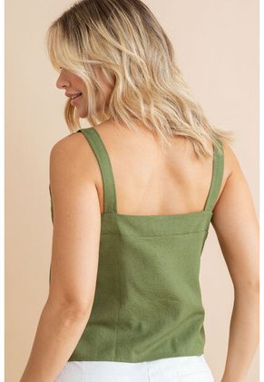 Blusa Lino Mali Verde Ragged Pf31113450