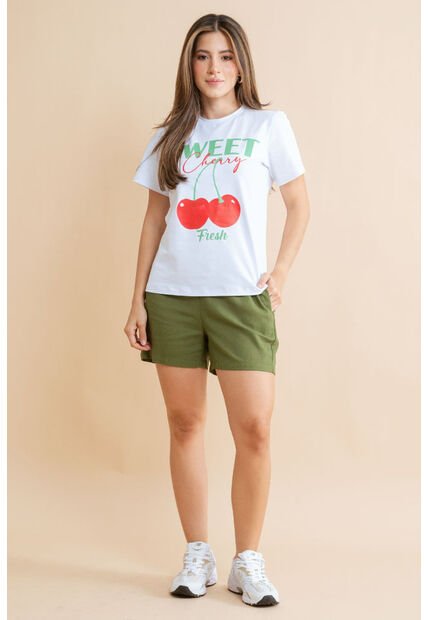 Short Lino Emilia Verde Ragged Pf31340224