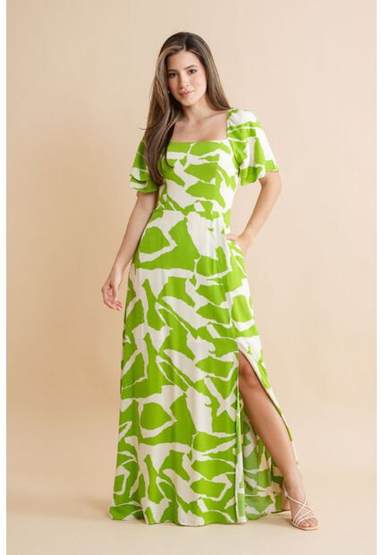 Vestido Jesse Verde Ragged Pf31511498