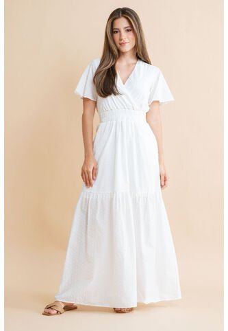 Vestido Largo Shailene Blanco Ragged Pf31511502 Ragged