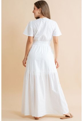 Vestido Largo Shailene Blanco Ragged Pf31511502