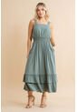 Vestido Midi Stasera Verde Ragged Pf31511490 de Ragged