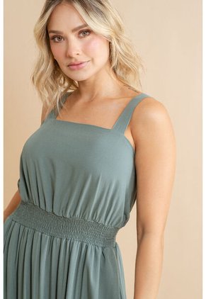 Vestido Midi Stasera Verde Ragged Pf31511490