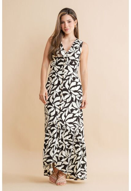 Vestido Adie Negro Ragged Pf31511497