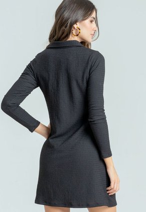 Vestido Zimer Negro Ragged Pf11511280