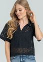 Blusa Encaje Pier Negro Ragged Pf11112688 de Ragged