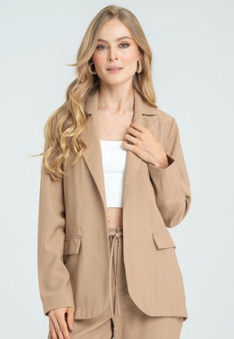 Chaqueta Larga Tipo Blazer Beige Ragged Pf12130134 Ragged