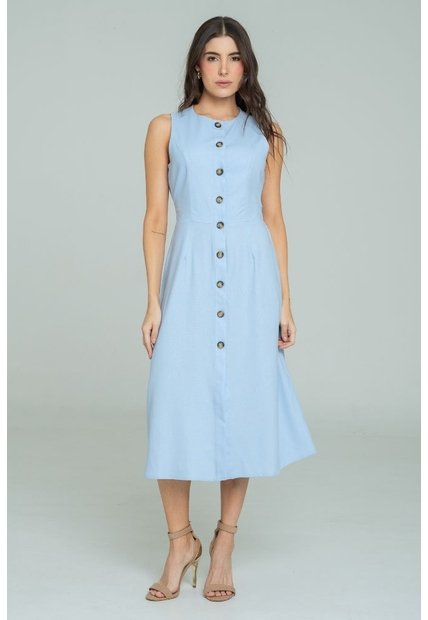 Vestido Midi Nhiya Azul Ragged Pf11511480