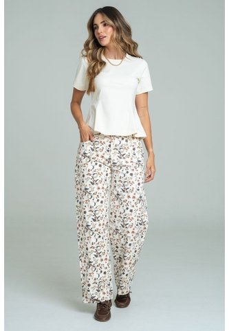 Camiseta Peplum Blanco Ragged Pf21120139 Ragged