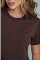 Camiseta Peplum Café Ragged Pf21120139 de Ragged