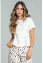 Camiseta Peplum Blanco Ragged Pf21120139 de Ragged