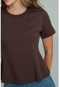 Camiseta Peplum Café Ragged Pf21120139 de Ragged