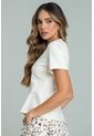 Camiseta Peplum Blanco Ragged Pf21120139 de Ragged