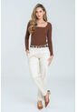 Pantalon Mom Pique Beige Ragged Pf11310902 de Ragged