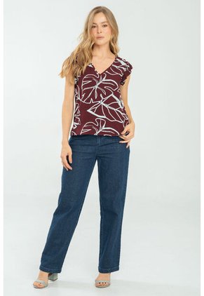 Blusa Rufle Rojo Ragged Pf11113003