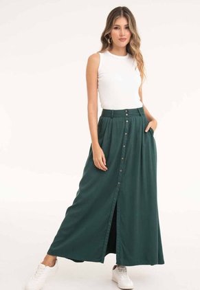 Falda Praga Verde Ragged Pf11320445