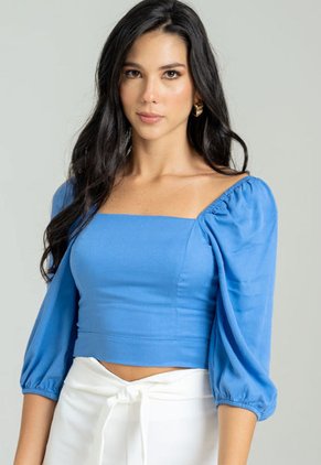 Blusa Macana Azul Ragged Pf11112612