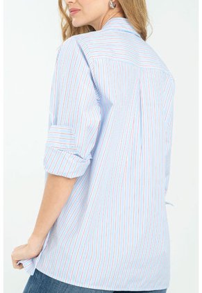 Camisa Oversize Rayas Rojo Ragged Pf11112865