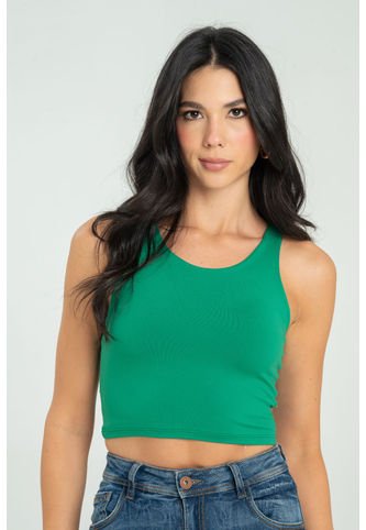 Crop Top Leanha Verde Ragged Pf13120787 Ragged