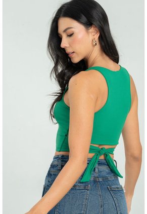 Crop Top Leanha Verde Ragged Pf13120787