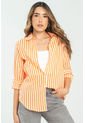 Camisa Boyfriend Rayas Naranja Ragged Pf11112919 de Ragged