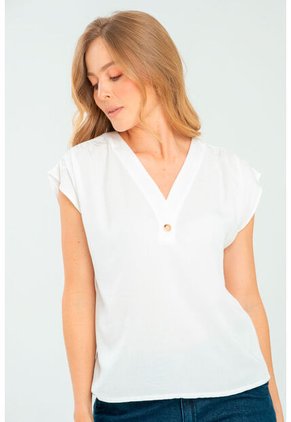 Blusa Ete Blanco Ragged Pf11113016