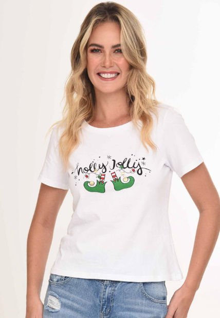 Camiseta Navidad Blanco Ragged Pf51120641