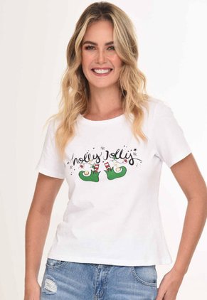Camiseta Navidad Blanco Ragged Pf51120641