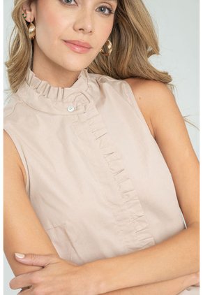 Blusa Antonieta Beige Ragged Pf11112735