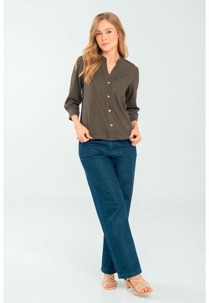 Camisa Rhaffia Verde Ragged Pf11113017