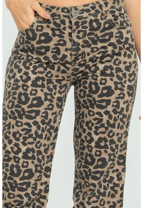 Pantalon Animal Print Café Ragged Pf21310031