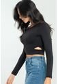 Crop Top Hideat Negro Ragged Pf13120802 de Ragged