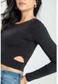 Crop Top Hideat Negro Ragged Pf13120802 de Ragged