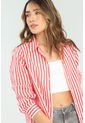 Camisa Boyfriend Rayas Rojo Ragged Pf11112919 de Ragged