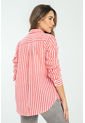 Camisa Boyfriend Rayas Rojo Ragged Pf11112919 de Ragged