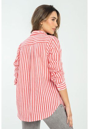 Camisa Boyfriend Rayas Rojo Ragged Pf11112919