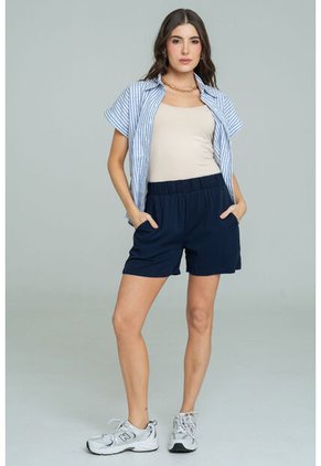 Short Elastico Azul Ragged Pf17340002