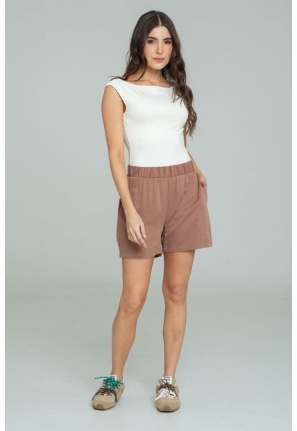Short Elastico Café Ragged Pf17340002