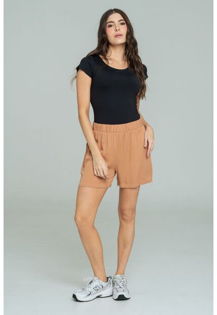 Short Elastico Beige Ragged Pf17340002