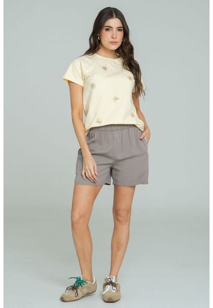 Short Elastico Gris Ragged Pf17340002
