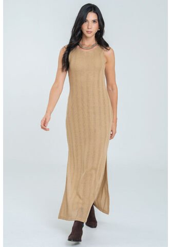 Vestido Largo Macihel Beige Ragged Pf11511414 Ragged