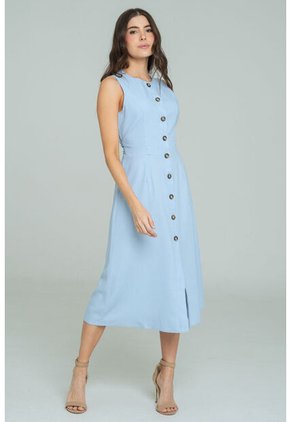 Vestido Midi Nhiya Azul Ragged Pf11511480