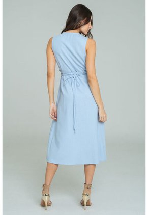 Vestido Midi Nhiya Azul Ragged Pf11511480