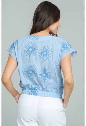 Blusa Sunny Azul Ragged Pf11113200