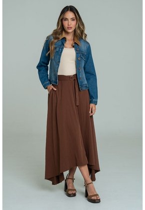Falda Carey Café Ragged Pf11320534
