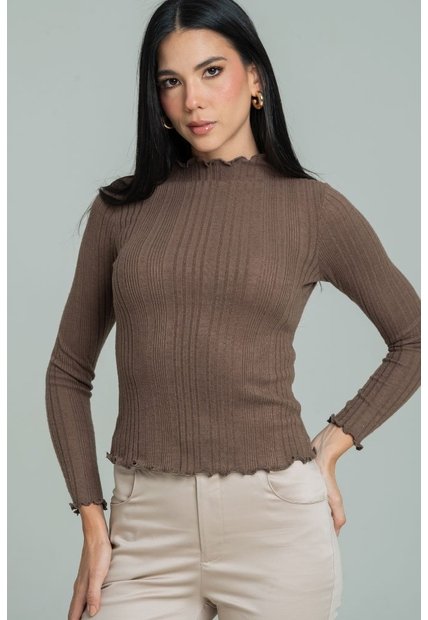 Blusa Venela Café Ragged Pf11121185