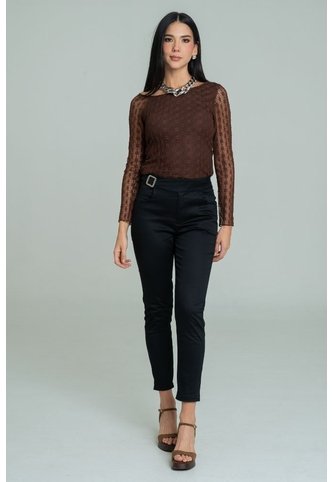 Blusa Anny Café Ragged Pf11113169 Ragged